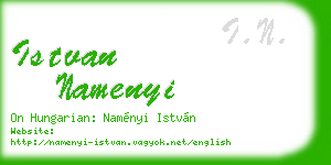 istvan namenyi business card